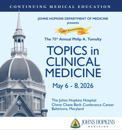 70th Anniversary Philip A. Tumulty Topics in Clinical Medicine Banner